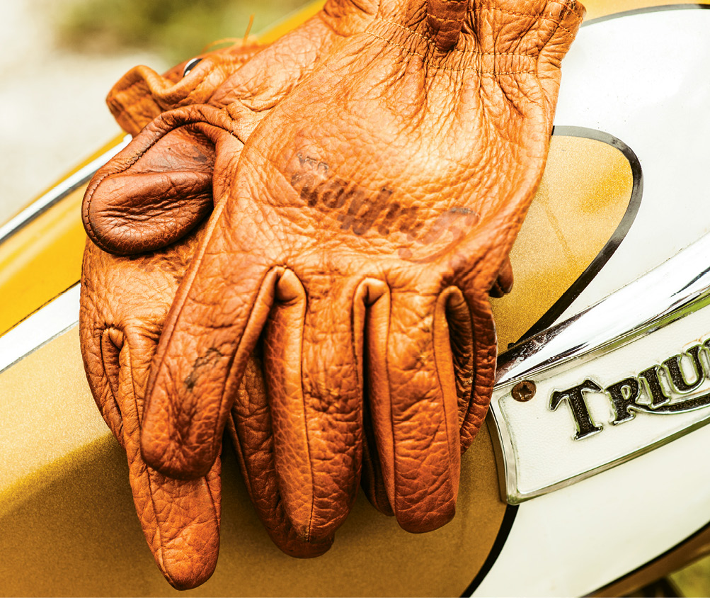 Expertly crafted, American-made gloves, vests, tees, and accessories with attitude—Grifter fills the pothole that Asher kept hitting: “I wanted cool stuff to wear,” the avid biker says.