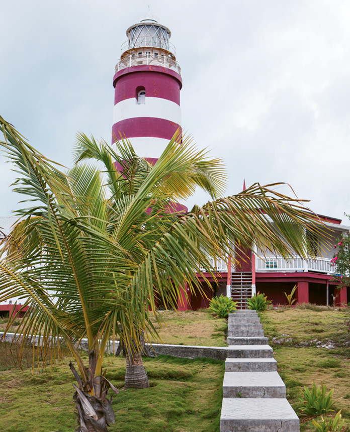 The steps up to the lighthouse