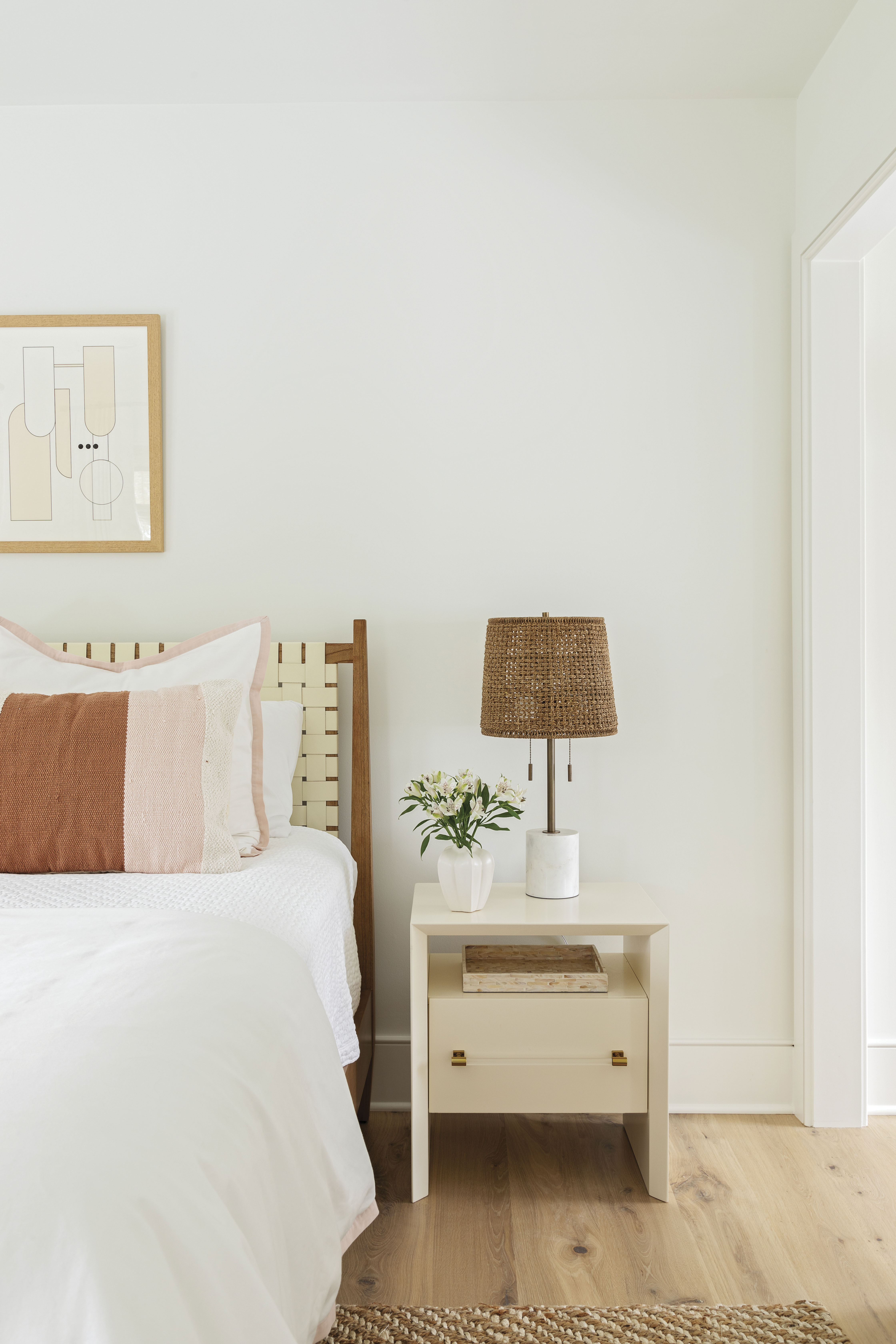 The Paglioccos’ two daughters each picked a palette for their bedrooms, which Elebash brought to life. “My daughter walked in and said, ‘I love it, love it,’” says Jamie of this room’s reveal.