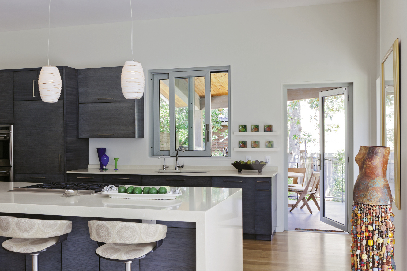 A sculpture by Park City artist Stacy Phillips reminds the lady of the house of her time out West.