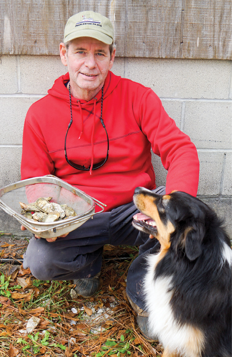 “Clammer Dave” Belanger (left) could just as well go by “Oysterman Dave” but the nickname stuck. His Caper’s Blades were the first local boutique singles to hit Charleston’s fine-dining tables. <br />Each morning Belanger and his assistants don wet suits (right) and launch from Garris Landing to head out to their lease behind Dewees Island to plant shell and harvest both oysters and clams.<br />After the day’s harvest, oysters are pressure washed and chiseled, or “sculpted” as Belanger likes to say, before being individually weighed and sorted (below) at Belanger’s processing center in McLellanville.