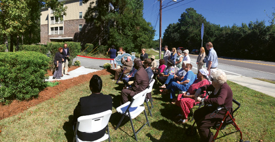 A 2014 sidewalk dedication at Grandview Apartments