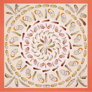 Hay adores Hermès scarves.