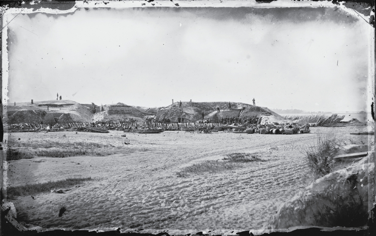 After Confederate forces abandoned Fort Wagner, Union troops took over.