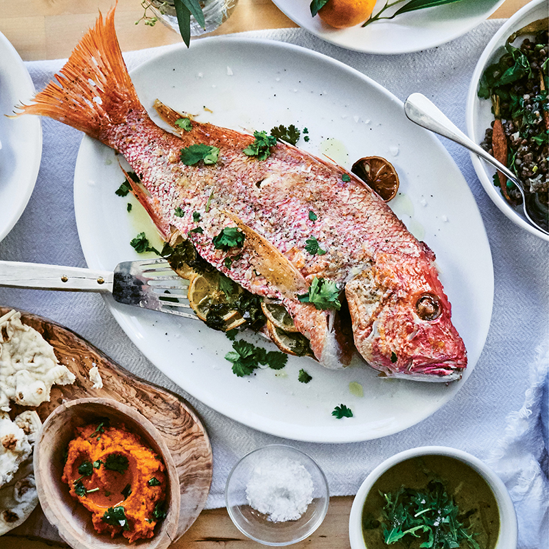 Whole Roasted Snapper