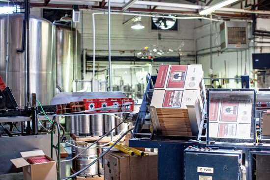 The box erector loaded and set to help make six packs (unique to Palmetto)