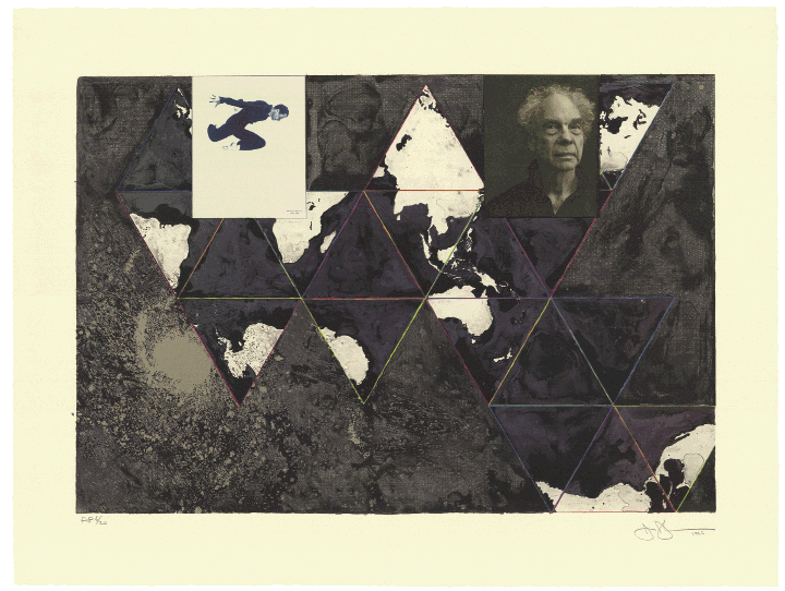 Ocean by Jasper Johns, 1996, lithograph in 12 colors, 27 7/8 x 36 3/4 inches, Edition 54, published by Universal Limited Art Editions