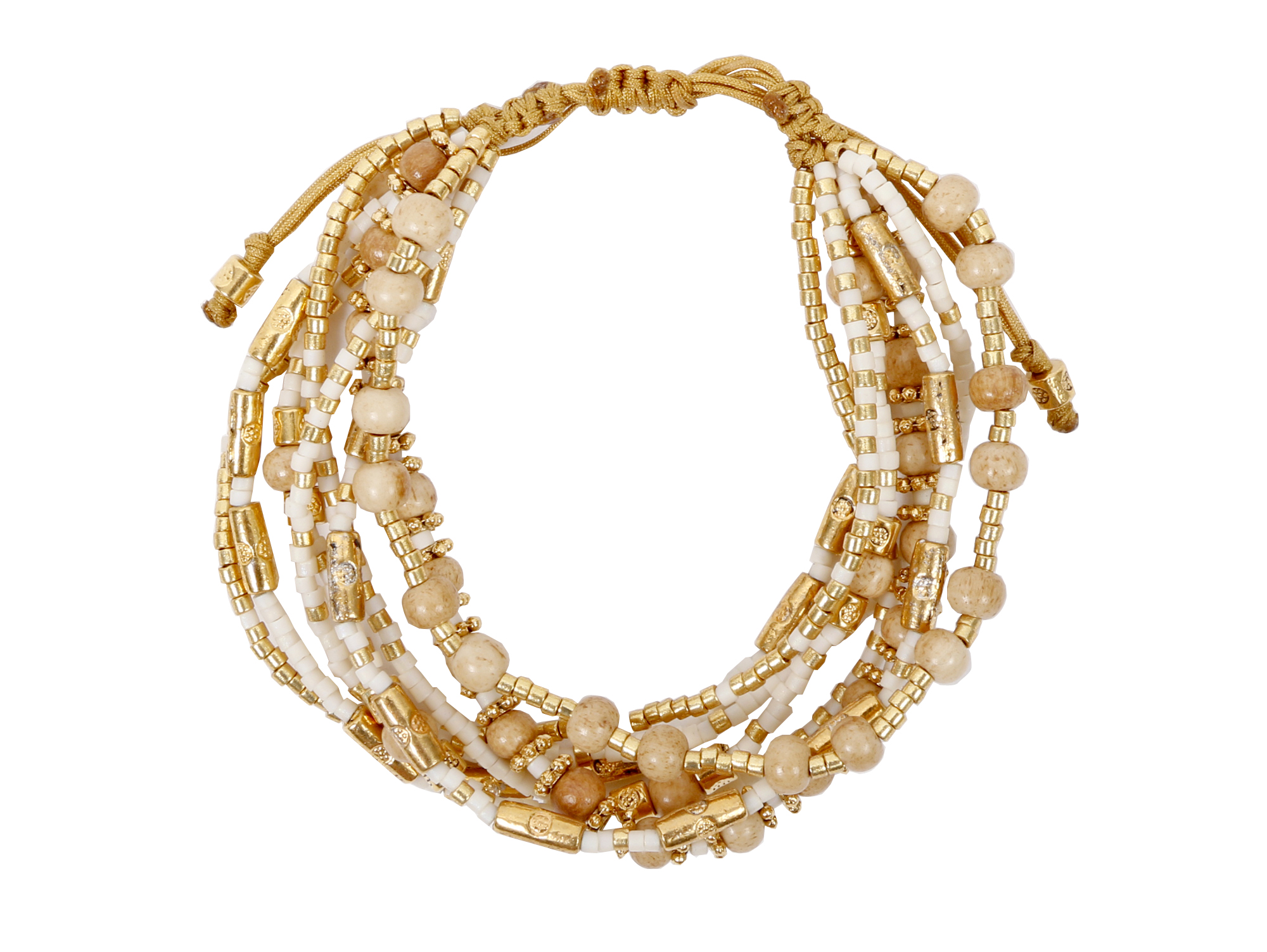 Gold and Stella woven bracelet