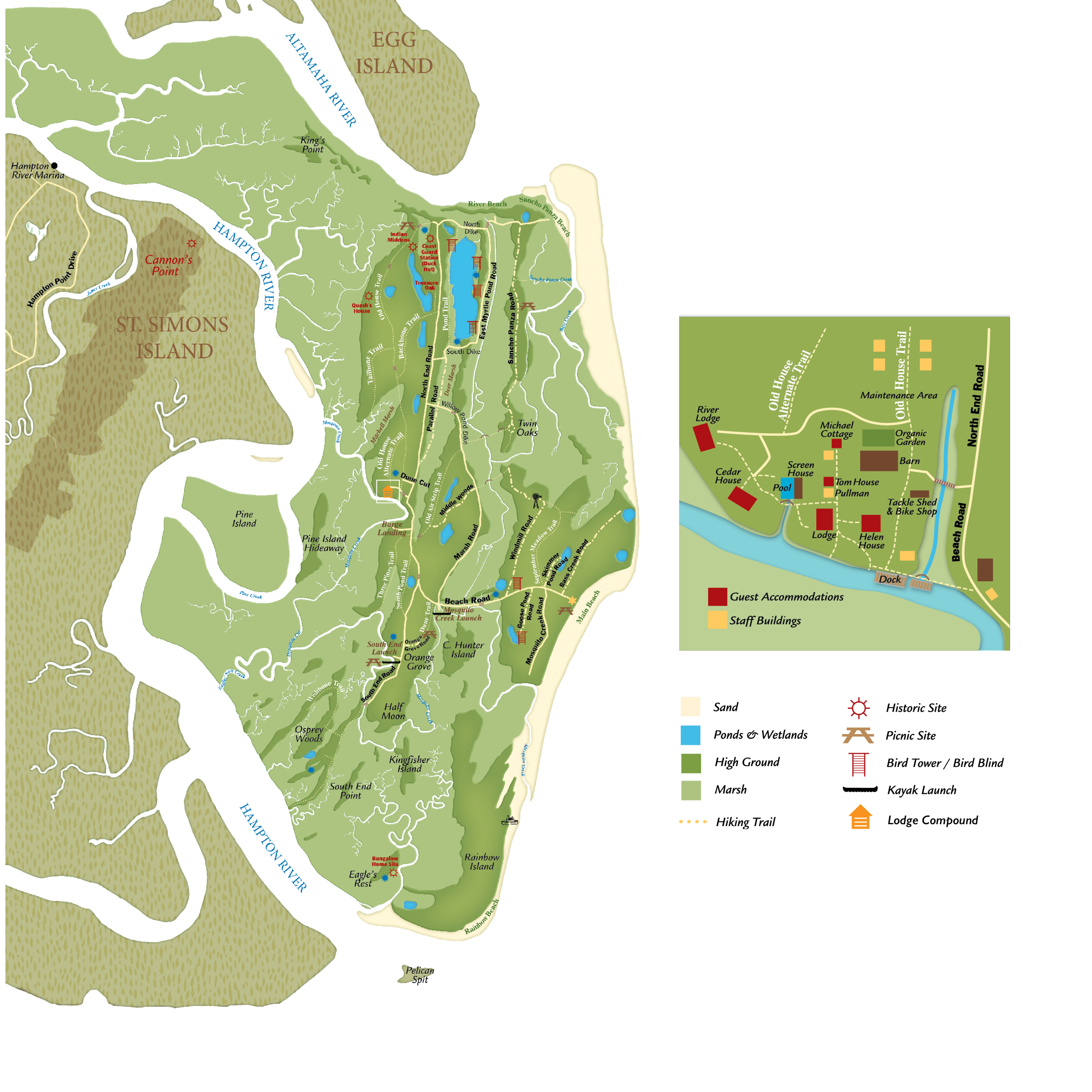 Like the South Carolina Lowcountry, Georgia’s coast is a maze of islands, creeks, marshes, and tidal rivers with a history of battles, rice plantations, and Gullah-Geechee culture.