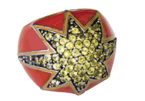 Her star- patterned ring