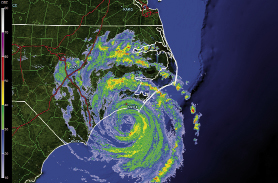 Now: NWS uses a network of Doppler radars—WSR-88D, or Weather Surveillance Radars designed in 1988 with Doppler—which can provide data on precipitation as well as wind speed and direction.
