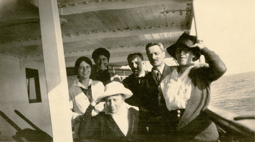 On deck, possibly on the Mazaruni River near Bartica
