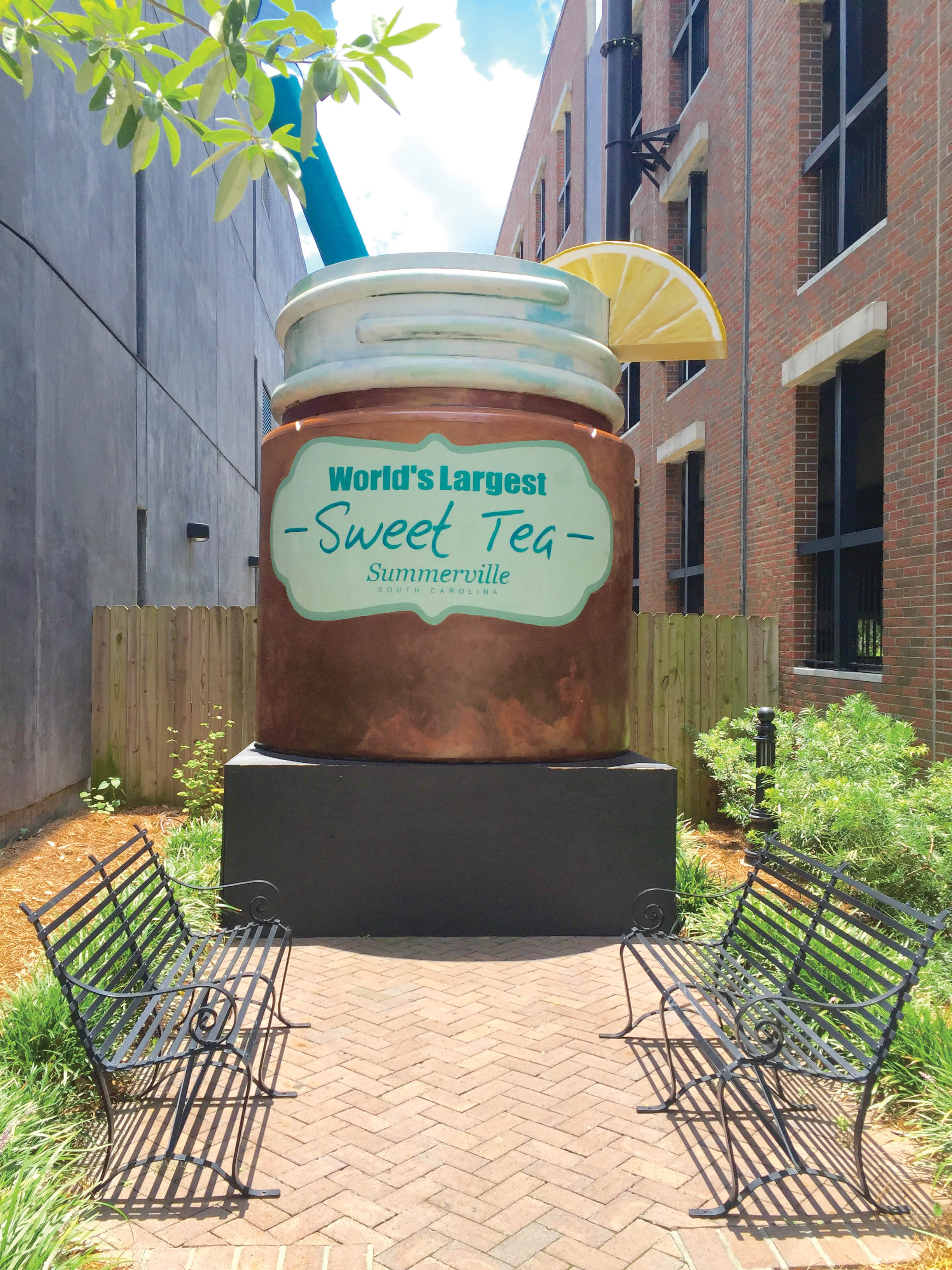 The “Birthplace of Sweet Tea” reclaimed the Guinness World Record for the “Largest (Sweet) Iced Tea” in June 2016. “Mason,” the massive container, can be found off Hutchinson Square.