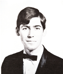 his college senior portrait;