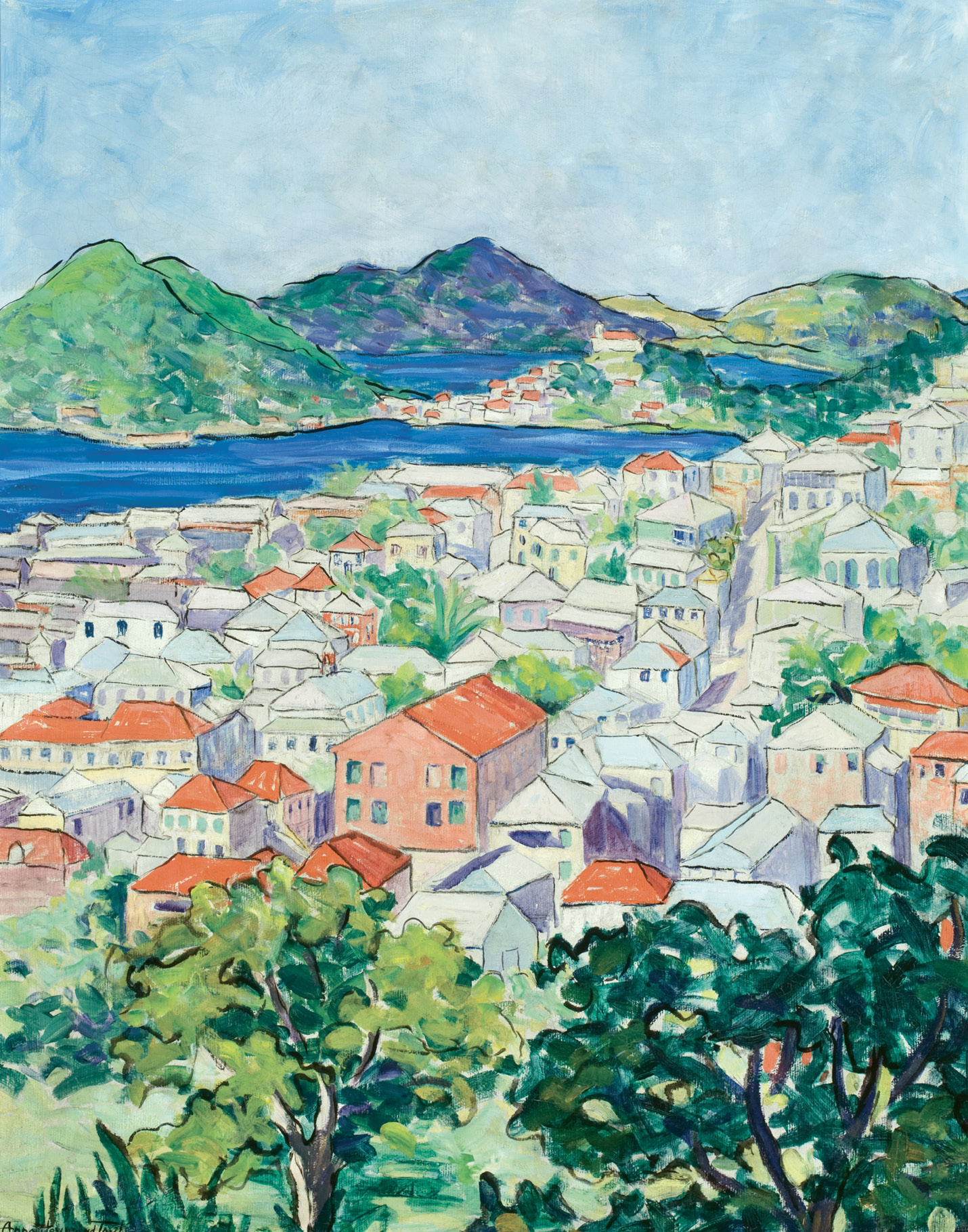 Mexican Street Scene (oil on canvas, circa 1935) by Anna Heyward Taylor