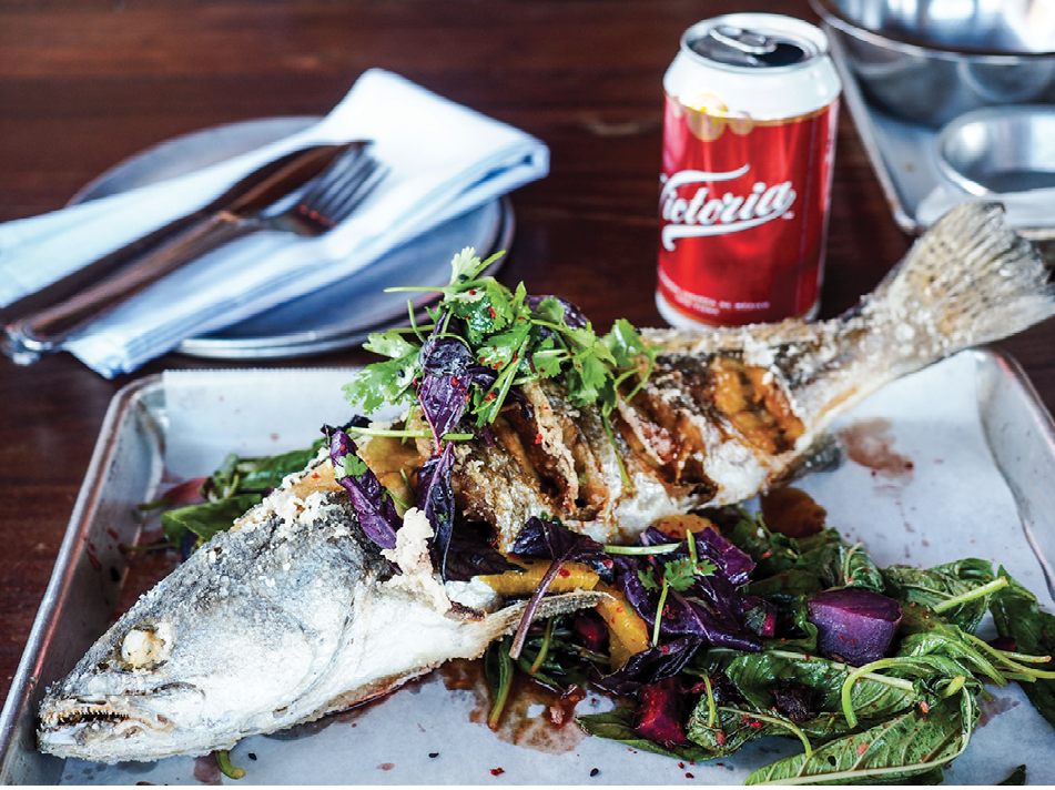 a whole sea trout “caught from the dock,”