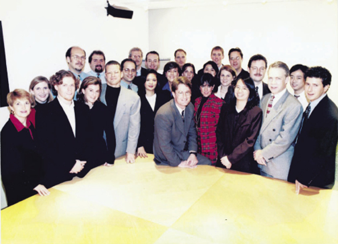 Pictured here with the original DoubleClick team in 1997, Millard was one of the Internet ad pioneer’s first hires and helped grow the staff to more than 600.