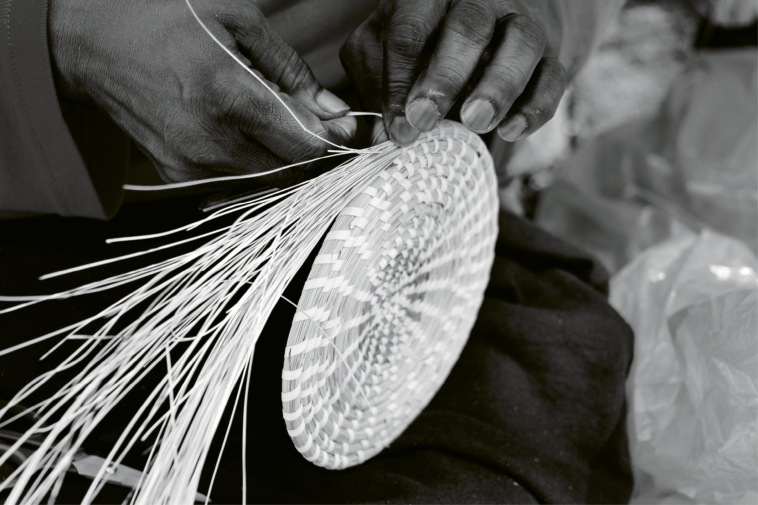 Sweetgrass Hand by Brittany Alston  {Amateur category} - A basket sewer on Meeting Street in March 2017