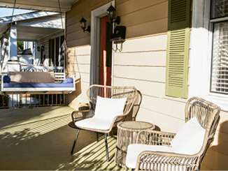 Where the Heart Is: “We love spending time on the front porch of our house, on the northern end of the peninsula.” —Nora