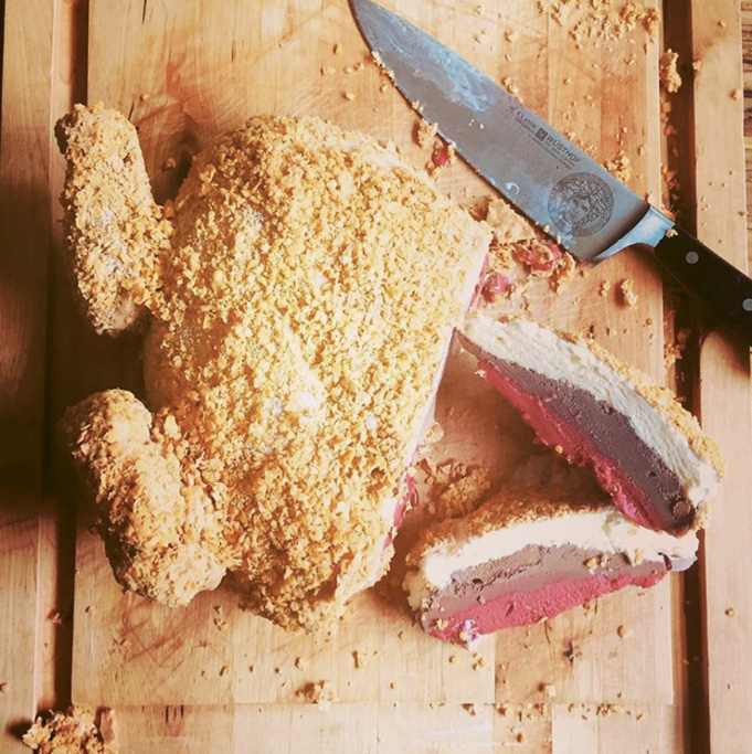 ...“dark meat” wings and legs (chocolate ice cream)