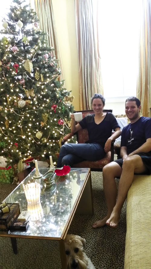 Leigh and Ben enjoying Christmas on Tradd Street