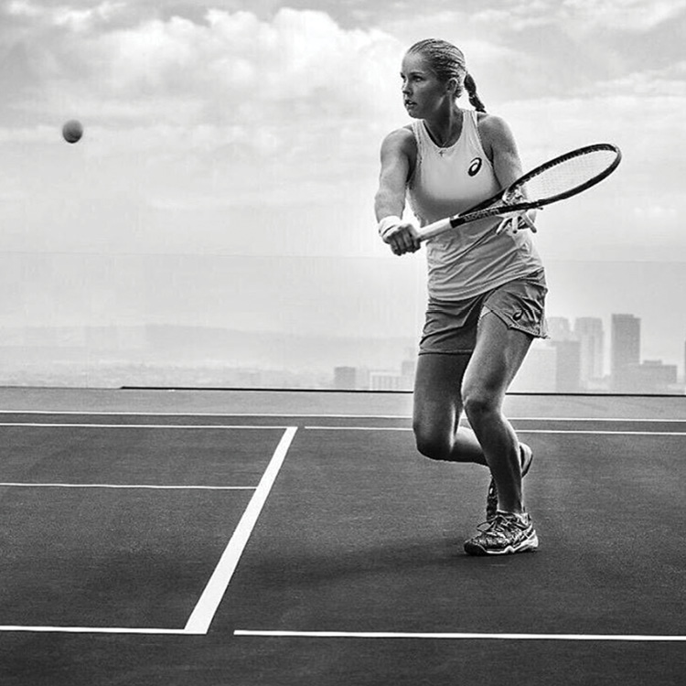 in a campaign for ASICS