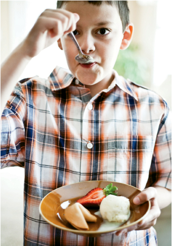 I Scream, You Scream: Like most kids, Matthew places ice cream at the top of his favorite desserts, so his parents treat him to low-fat gelato.