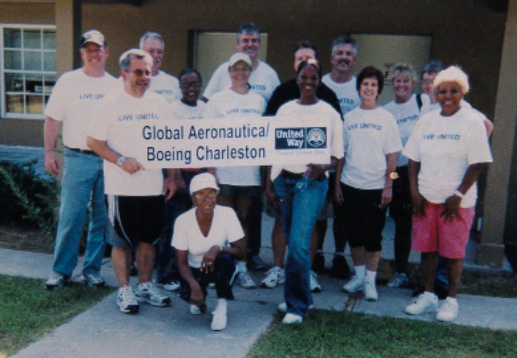 Volunteering with Boeing’s Day of Caring team in 2010