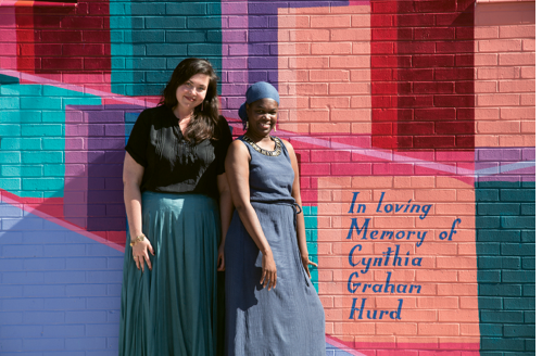 Kim Odom (pictured above right, beside Enough Pie director Cathryn Zommer) is the Dart branch manager and was a close friend of Hurd’s. Photograph by Michael Powell