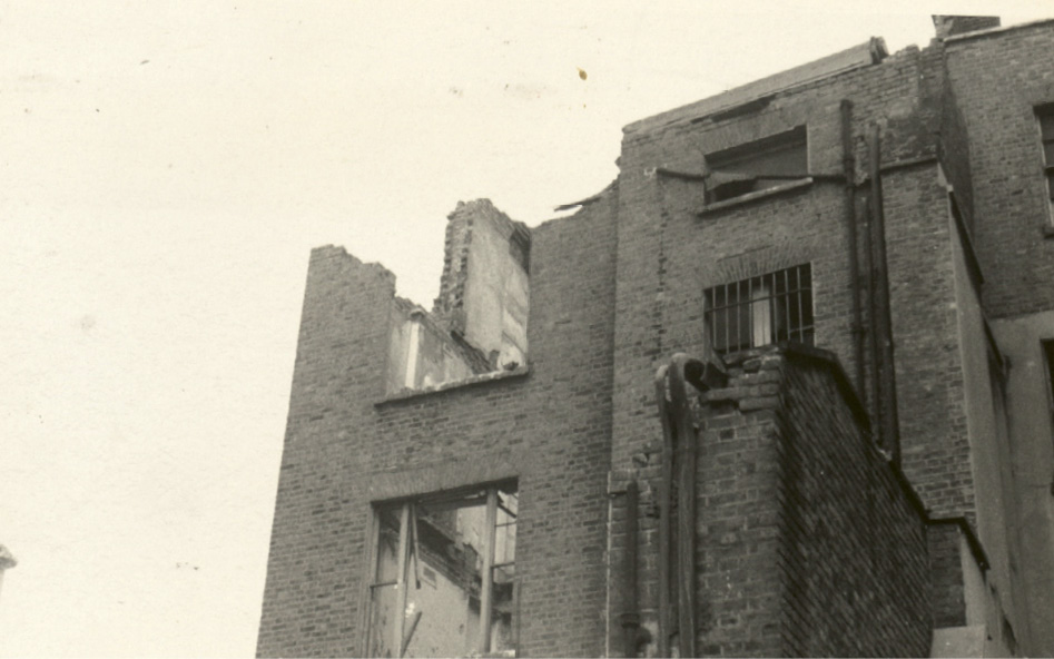 and a “blitzed” building.