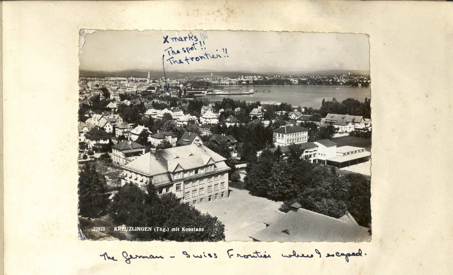 Kreuzlingen, the Swiss border town where Gertie escaped