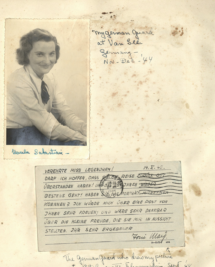 Gertie spent two months under 24-hour watch in Wansee under Himmler’s jurisdiction; she charmed a number of her guards, including Ursula (above).