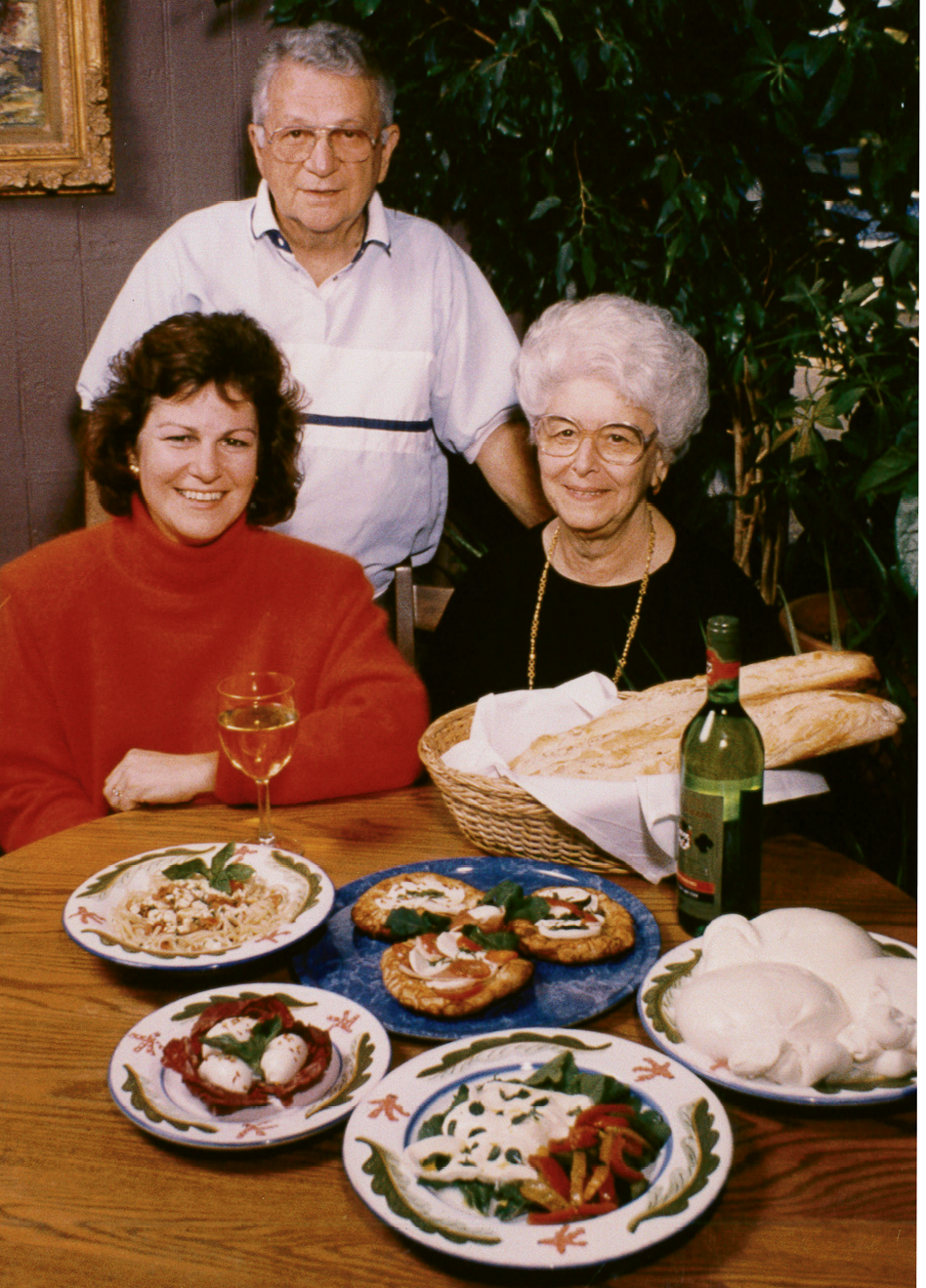 Celia Cerasoli with her parents, Arnold and Tina, who inspired her recipes and helped open the restaurant.
