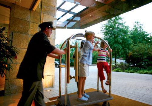 With its handsome façade and bellman at the ready, The Umstead is the picture of luxury. Luckily, it’s also family-friendly, with a pool that invites guests to float the day away.