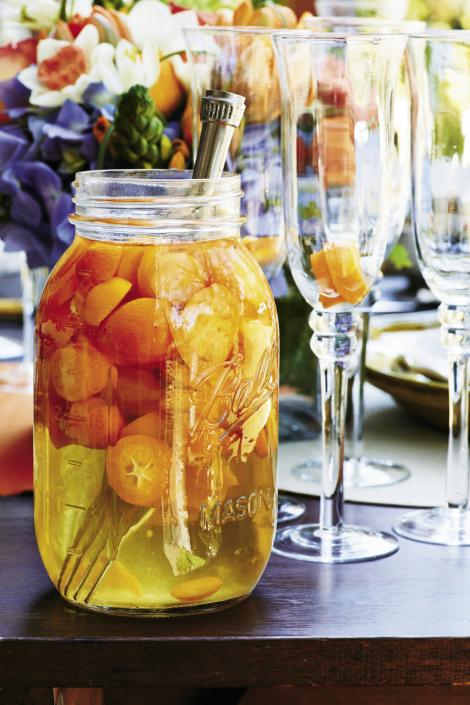 A tablespoon or so into a glass of cava makes for a fine summer sparkler.