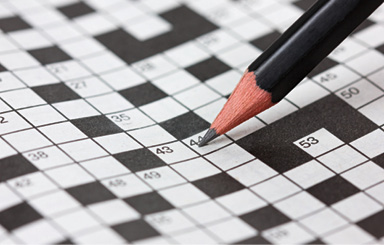 Across the Board: “I’m a total nerd, and I do crosswords every morning while I drink my coffee. My dad e-mails me The New York Times puzzle each day.”