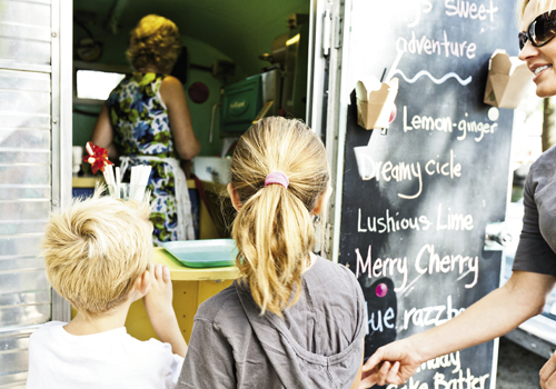 Customers pick flavors