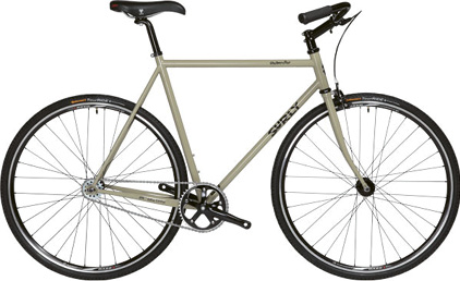 On Wheels:  “I have five different bikes, but I ride my Surly Steamroller all the time. It’s so versatile and comfortable; I use it on the road and off.”