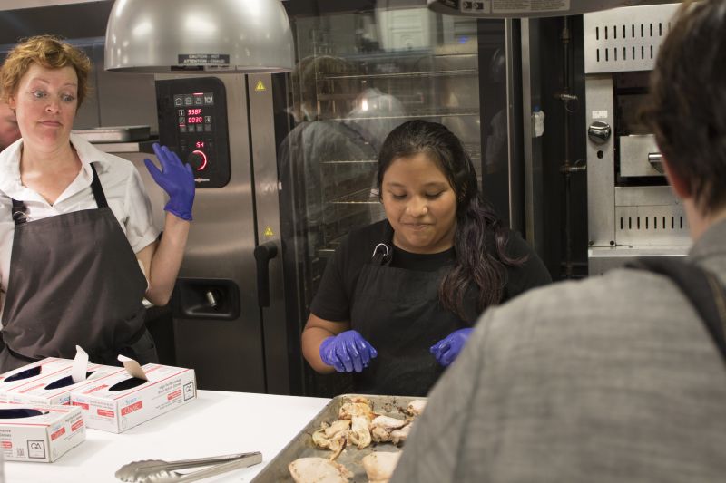 Chez Nous&#039;s Jill Mathias and Olivia Bischoff hard at work behind the scenes