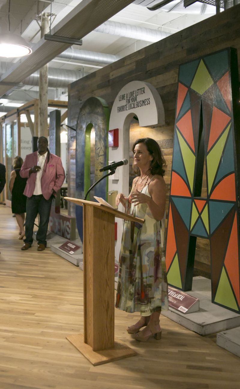 Lowcountry Local First director Jamee Haley gave a speech on the importance of buying locally.