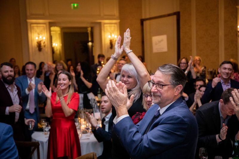 Guests celebrated at the live auction during  Saturday’s Wine Odyssey Gala.