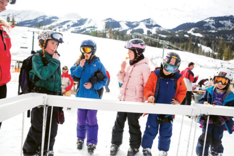 Maple syrup poured onto ice is an addictive treat.