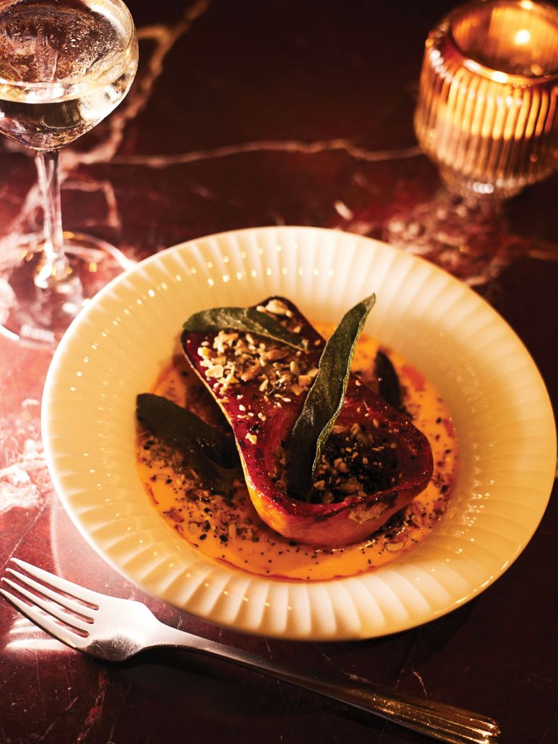 On the Bar Continental menu: a cheeseburger (made with a bit of ground bacon and secret blend of beef from Bear Creek Farm in Tennessee).