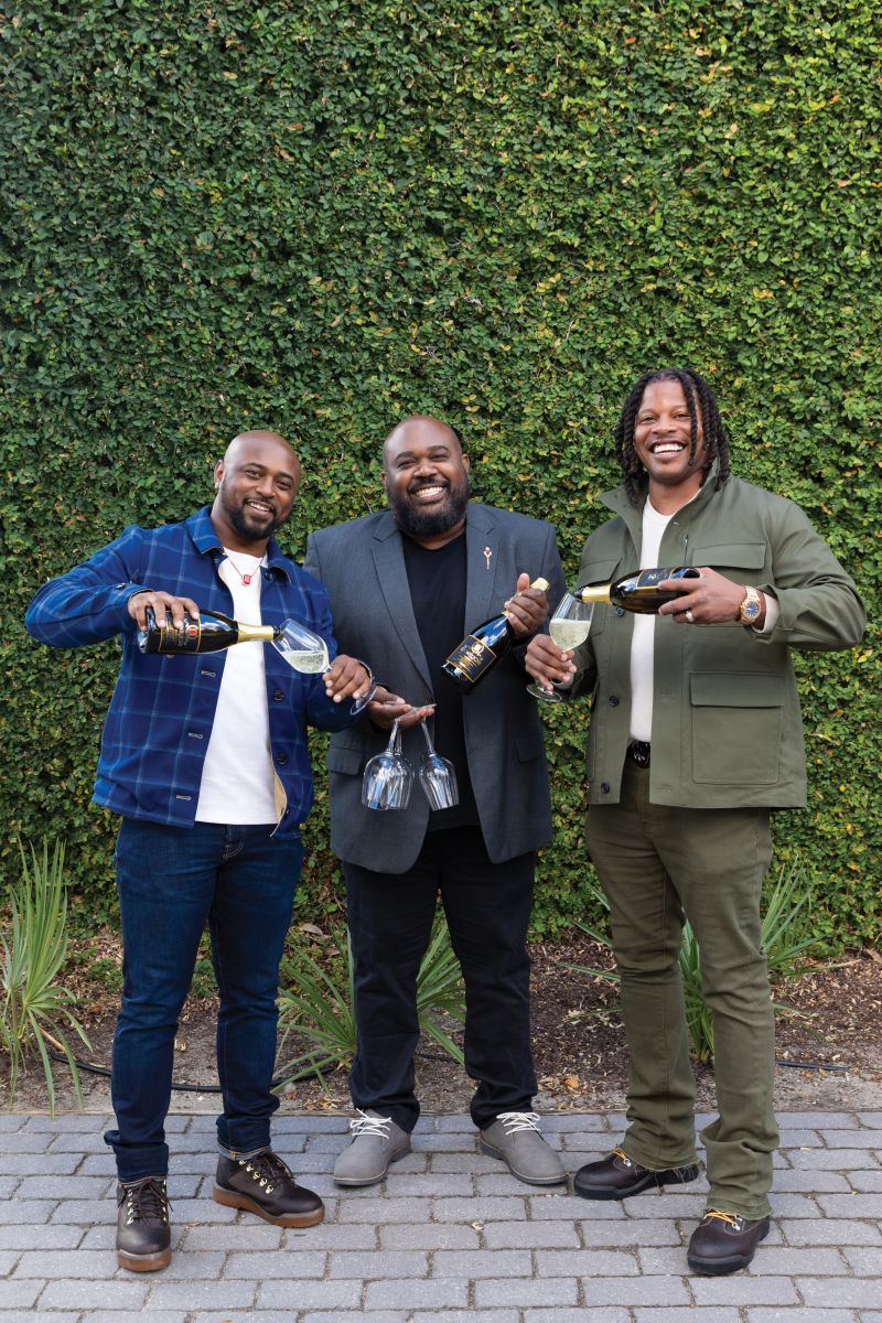 Since debuting Don Luchi Prosecco over the summer with his cousin Andre Grundy (middle) and friend David Kinloch (right), Justin “Luchi” Wages (left) has built an elegant brand that has already sold out multiple times.