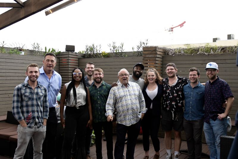 Ben’s Friends co-founders Mickey Bakst (center) and Steve Palmer (second from left) posed with participating bartenders,  event organizers, and judges during The Naught Tail zero-proof cocktail competition.