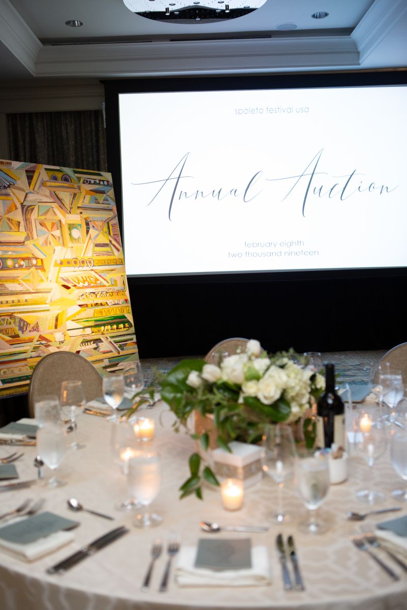 “Curve Bend Hook-Version de Champ” by Paul Yanko was the centerpiece to the evening, with his work being displayed on the auction paddle brochures as well