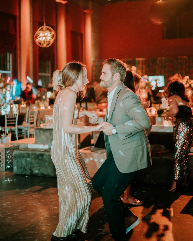 Cleo Womack and Caleb Costa got down on the Festival Hall dance floor during A Night at Studio 54.
