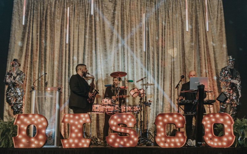 Charlotte-based band Split Second Sound provided groovy tunes for guests at Festival Hall.