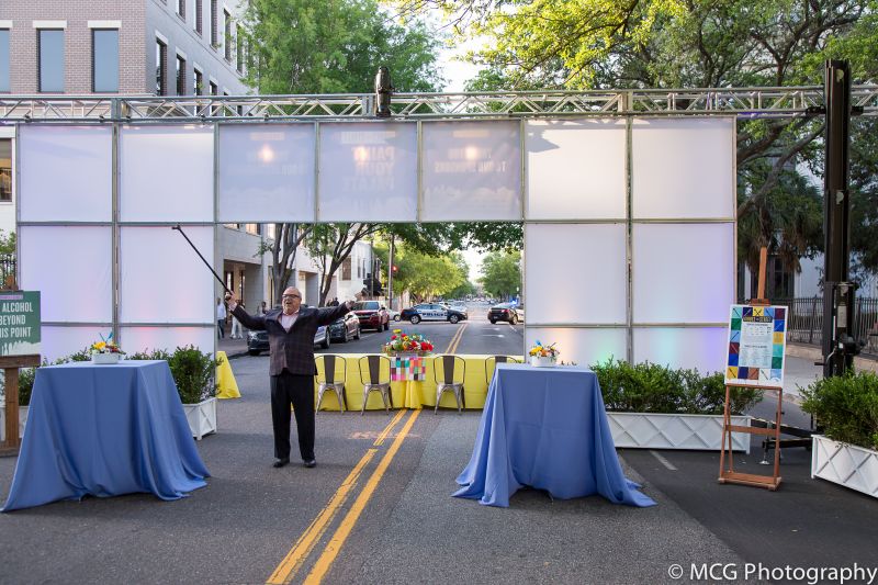 Micky Bakst, the ringmaster of the event, kicks off the festivities