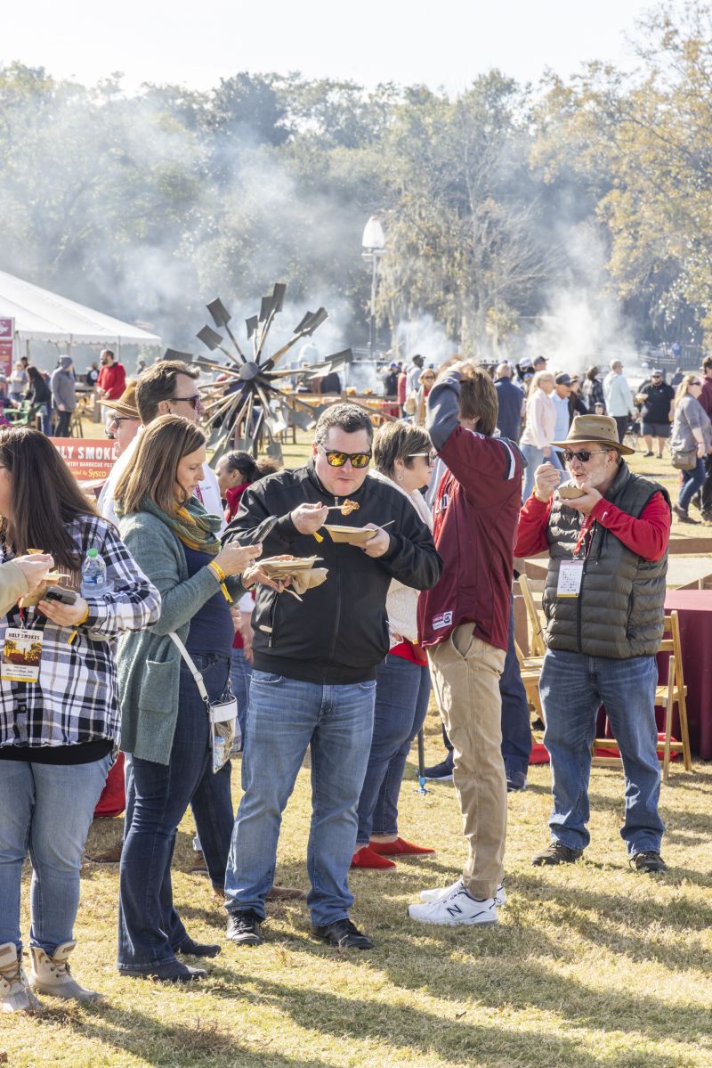Meat-lovers chowed down on small plates from nationally renowned pitmasters.